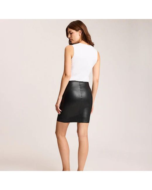 Commando Black Faux Leather Mini Skirt