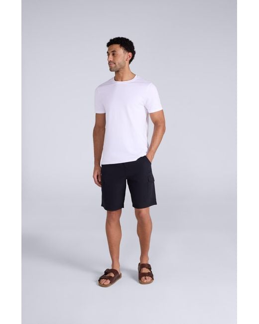 Mountain Warehouse Blue 'Atlantis' Cargo Shorts Casual Multi Pocket Stylish Cotton Half Pants for men