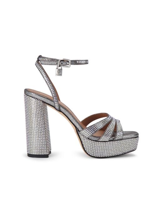 Kurt Geiger White Brixton Platform Sandals