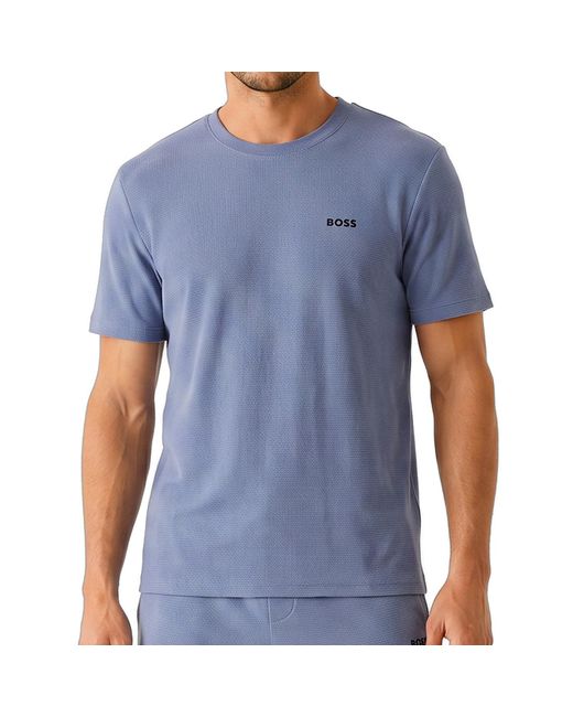 Boss Blue Short Sleeve Cotton T-Shirt 50535891 for men