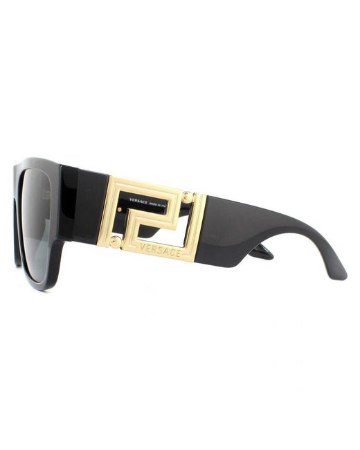 Versace Gray Rectangle Dark Sunglasses for men