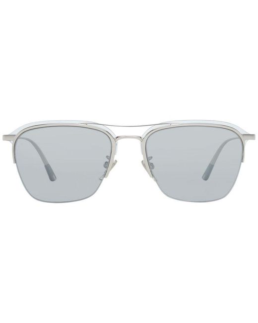 Police White Mirrored Sunglasses With Square Frames for men