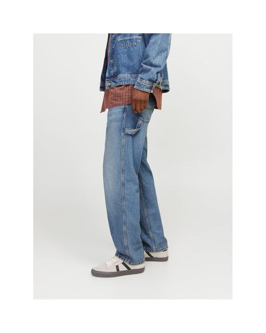 Jack & Jones Blue And Eddie Carpenter Relaxed Fit Jeans for men