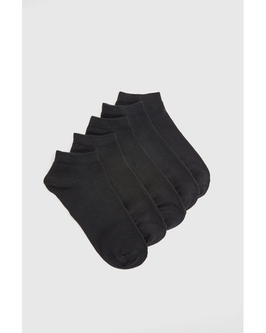 Boohoo Black Trainer Socks 5 Pack