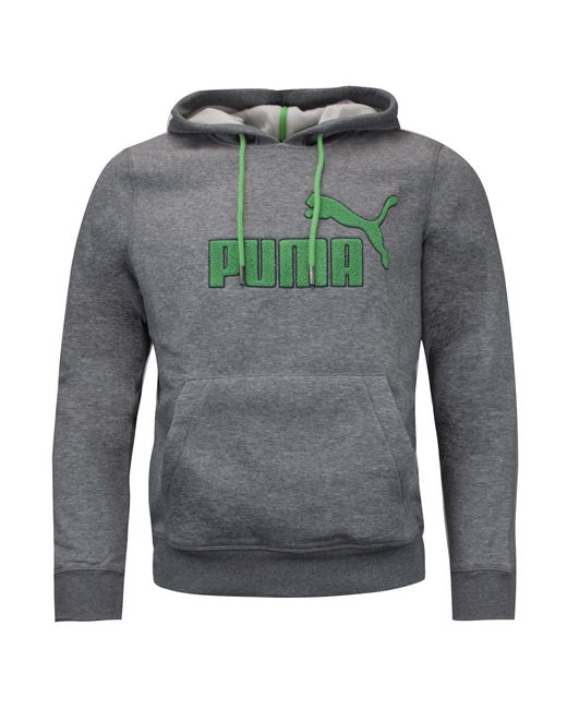 PUMA Gray Sp Hoodie Fleece Graphic Logo Sweatshirt 827876 03 Textile for men