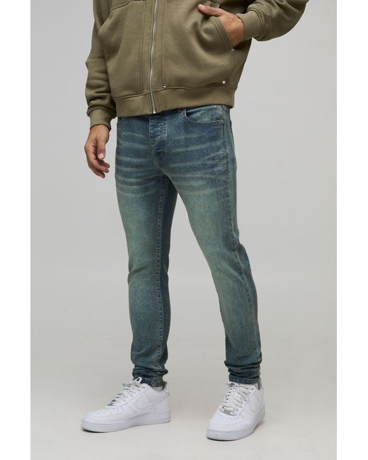 BoohooMAN Gray Basic Skinny Fit Jeans for men