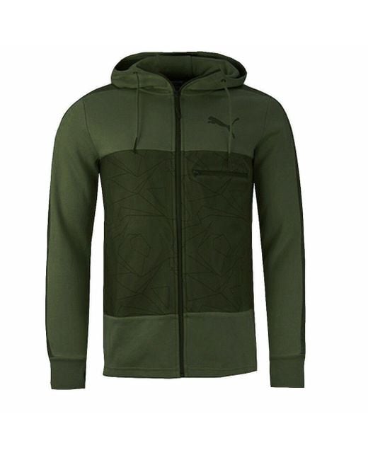 PUMA Green Evolution Long Sleeve Zip Up Hooded Track Jacket 574512 03 for men