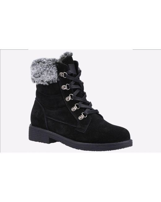 Hush Puppies Black Florence Memory Foam Boots