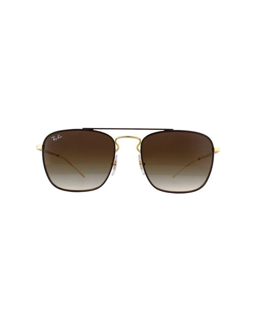 Ray-Ban Brown Sunglasses 3588 905513 Top On Gradient Dark Metal for men