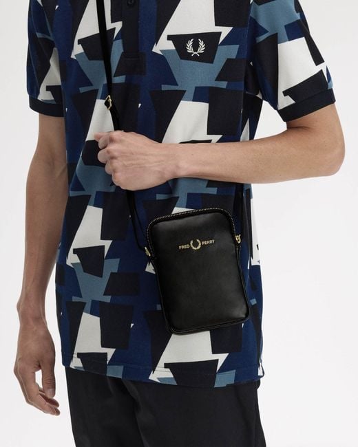 Fred Perry Blue Small Side Bag for men