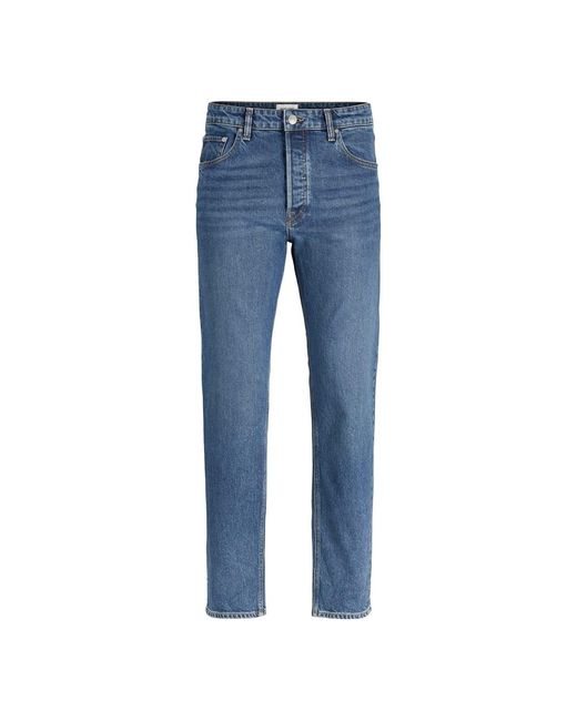 Jack & Jones Blue And Five Pocket Design Straight Jeans for men