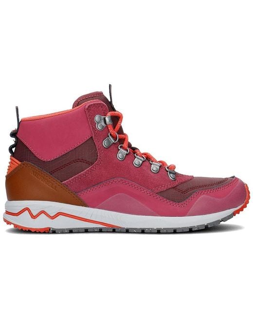 Merrell Red Stowe Mid Boots Leather