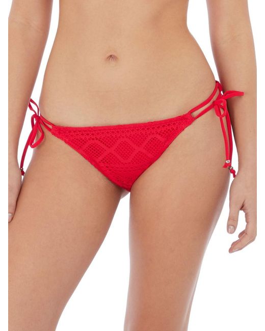 Freya Red Sundance Tie Side Bikini Brief