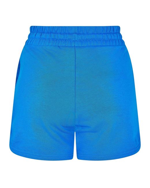 PUMA Blue Ladies Fleece Logo Shorts (Pebble)
