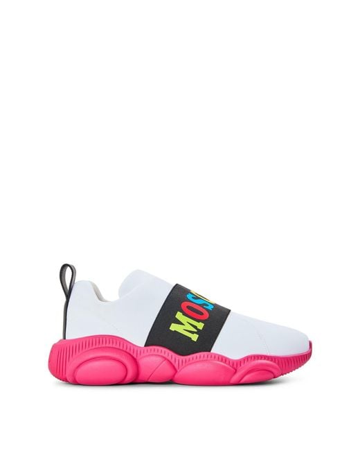 Moschino White Low Top Trainers