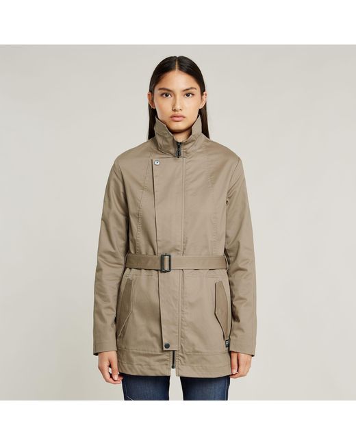 G-Star Brown Short Trench Coat