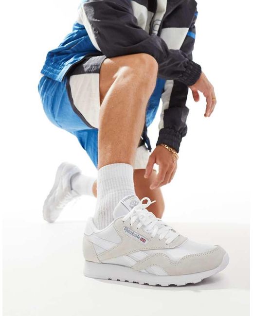 Reebok White Classic Nylon Trainers for men