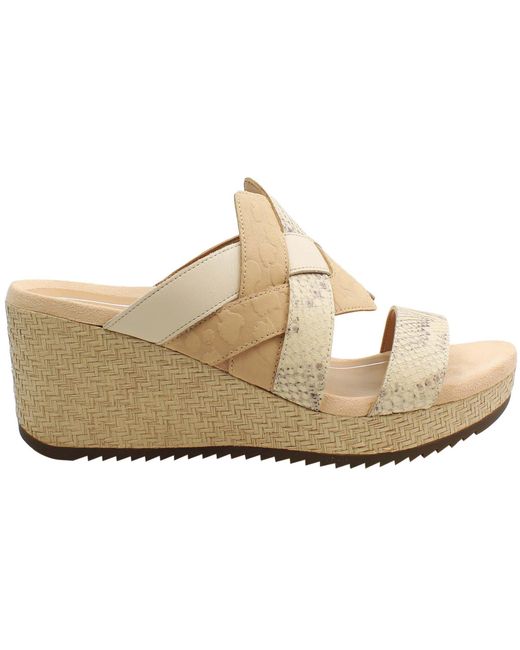 Vionic White Tara Snake Wedges