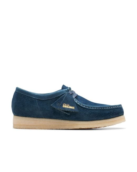 Clarks Blue Wallabee Shoes for men