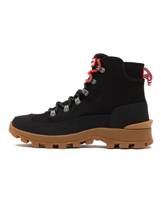 Hunter Black Canvas Desert Commando Boots