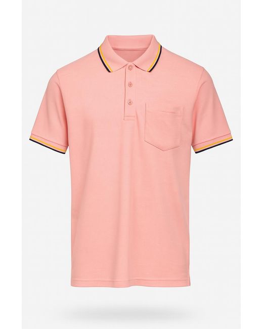 J.b.willis Pink Polo Shirt Short Sleeve Casual Top With Pocket for men
