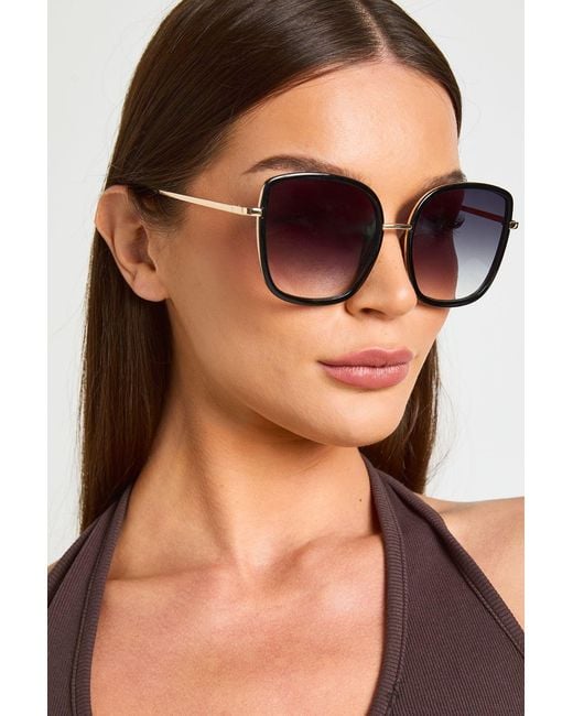 Boohoo Brown Oversized Square Statement Sunglasses