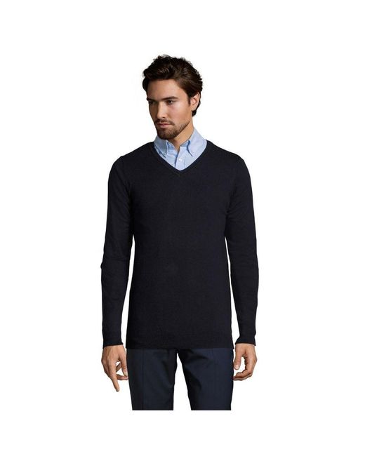 Sol's Blue Glory V Neck Sweater (French) for men
