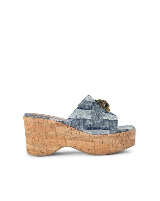Kurt Geiger Blue Kurt Geiger Heels Denim Kensington Wedge