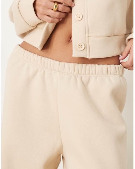 ASOS Natural Sweat Wide Leg Jogger Co Ord