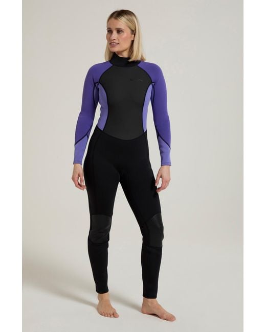 Mountain Warehouse Blue Full Wetsuit With Easy Glide Zip Neoprene Sun Protection Swimwear