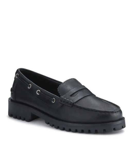 Jones Bootmaker Blue Miuccia Leather Moccasins