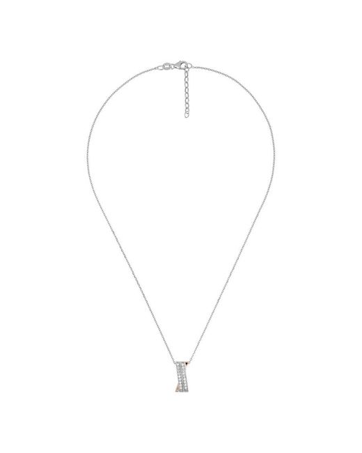 Orphelia Metallic 925 Sterling Chain With Pendant