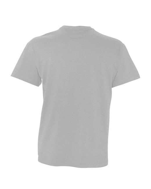 Sol's Gray Victory V Neck Short Sleeve T-Shirt ( Marl) Cotton for men
