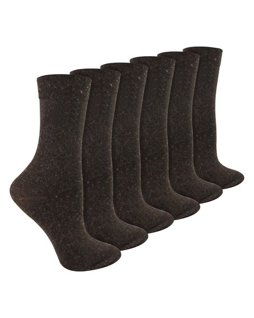 Sock Snob Black Ladies 6 Pack Bamboo & Merino Wool Blend Socks