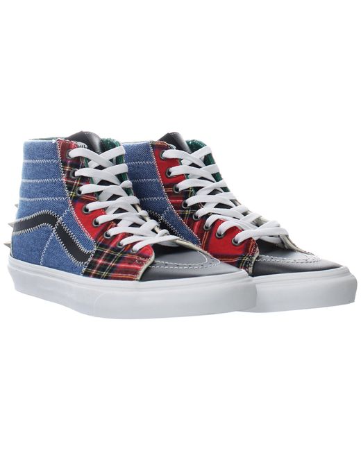 Vans Blue Tartan Daze Sk8-Hi Multicoloured Plimsolls
