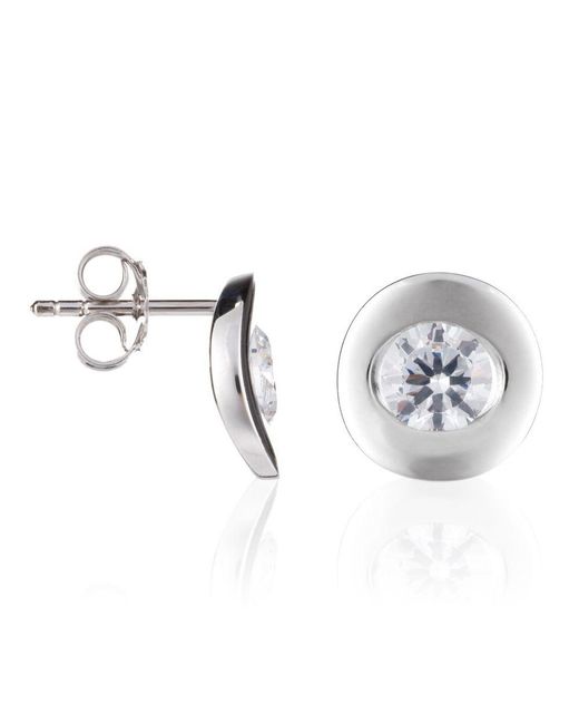 Orphelia Metallic 925 Sterling Stud Earrings