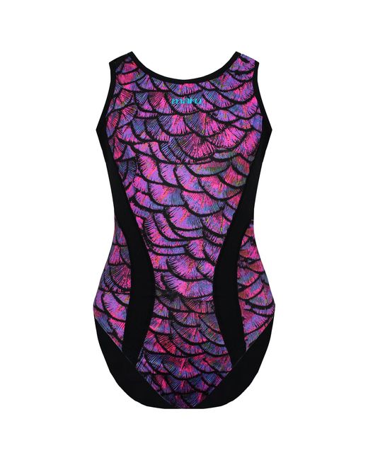 Maru Purple Dragon Scales Pacer Clip Back Swimsuit