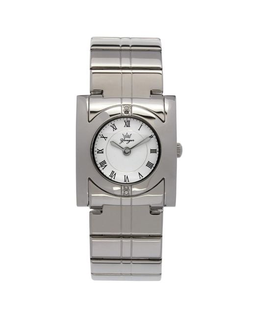 Yonger & Bresson Gray And Bresson Dial Watch Stainless Steel