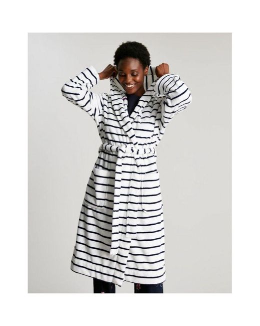 Joules White Rita Dressing Gown