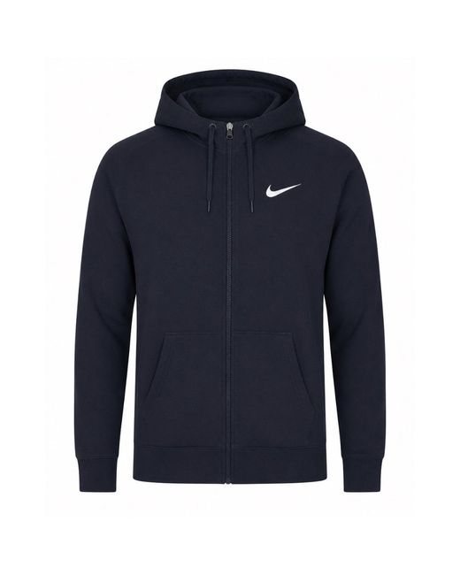 Nike Blue Pro Dri-Fit Training Full Zip Hoodie Cotton for men