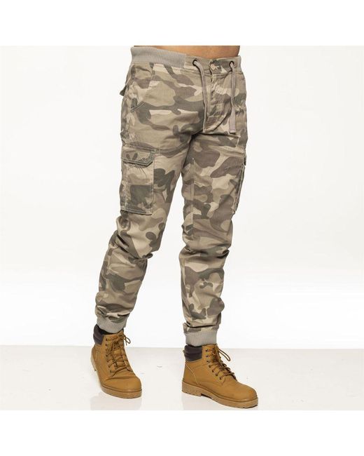 Enzo Natural Military Combat Jogger Trousers for men