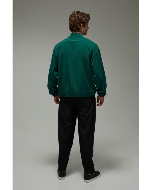 BoohooMAN Green Active Oversized Boxy Half Zip Golf Windbreaker for men