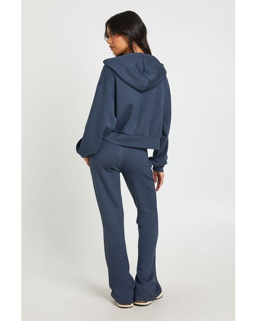 Boohoo Blue Soft Touch 3 Piece Tracksuit Set