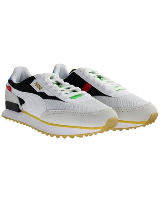 PUMA White Future Rider Wh Trainers for men