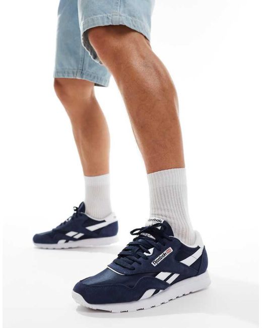 Reebok Blue Classic Nylon Trainers for men