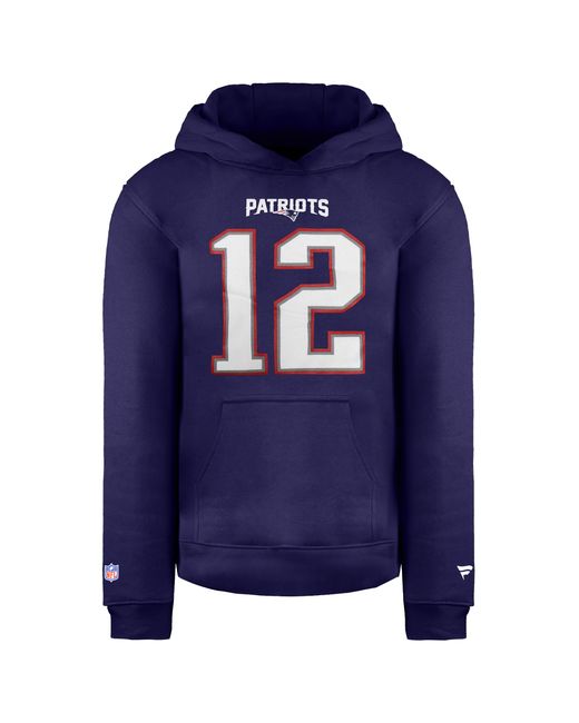 Fanatics Blue Nfl New England Patriots Tom Brady Jumper Name Number Hoodie for men
