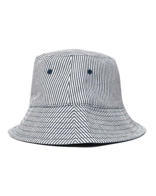 Peter Storm Gray Sun Protective Striped Bucket Hat, Summer Sun