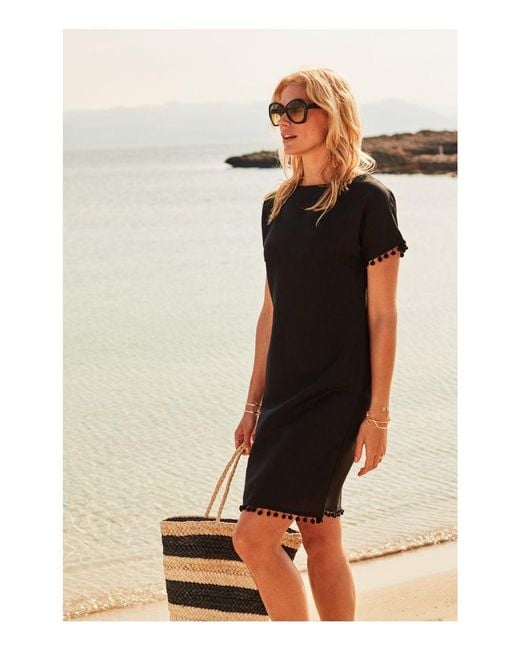 Black linen shift dress uk 2025