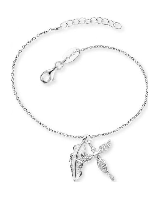 Engelsrufer White Erb-Feder-Angel-Zi Ladies Feather And Angel Bracelet