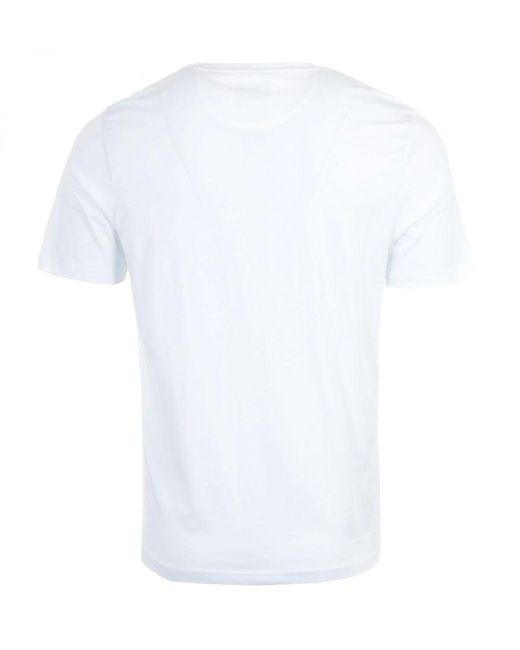 Farah Eddie T-shirt Met Ronde Hals Voor , Wit in het White voor heren